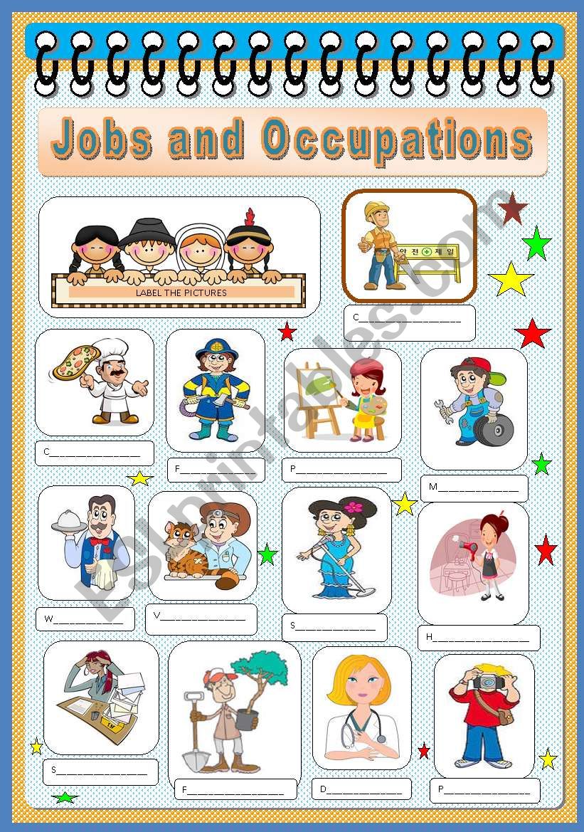 Jobs and Occupations worksheet