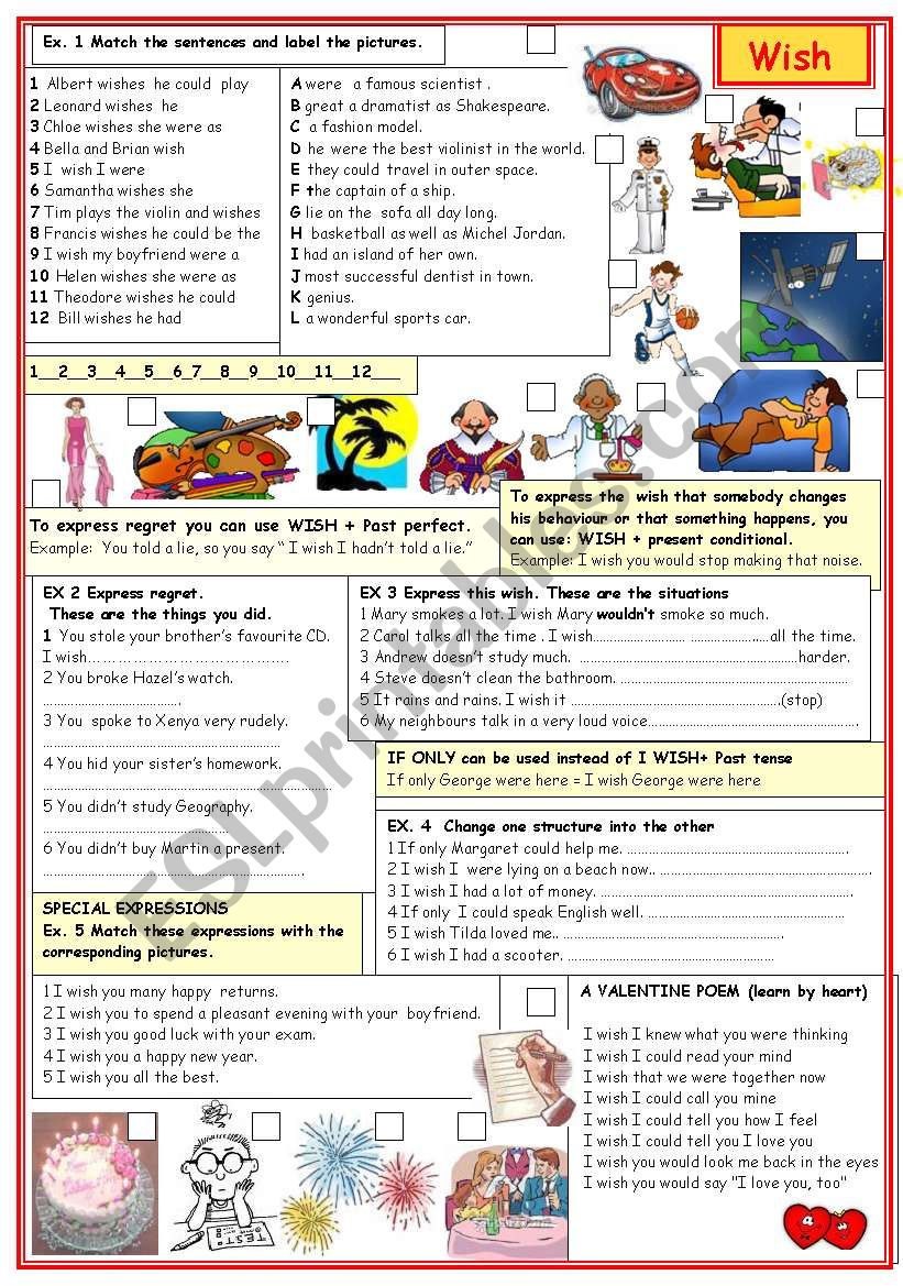 Wish worksheet