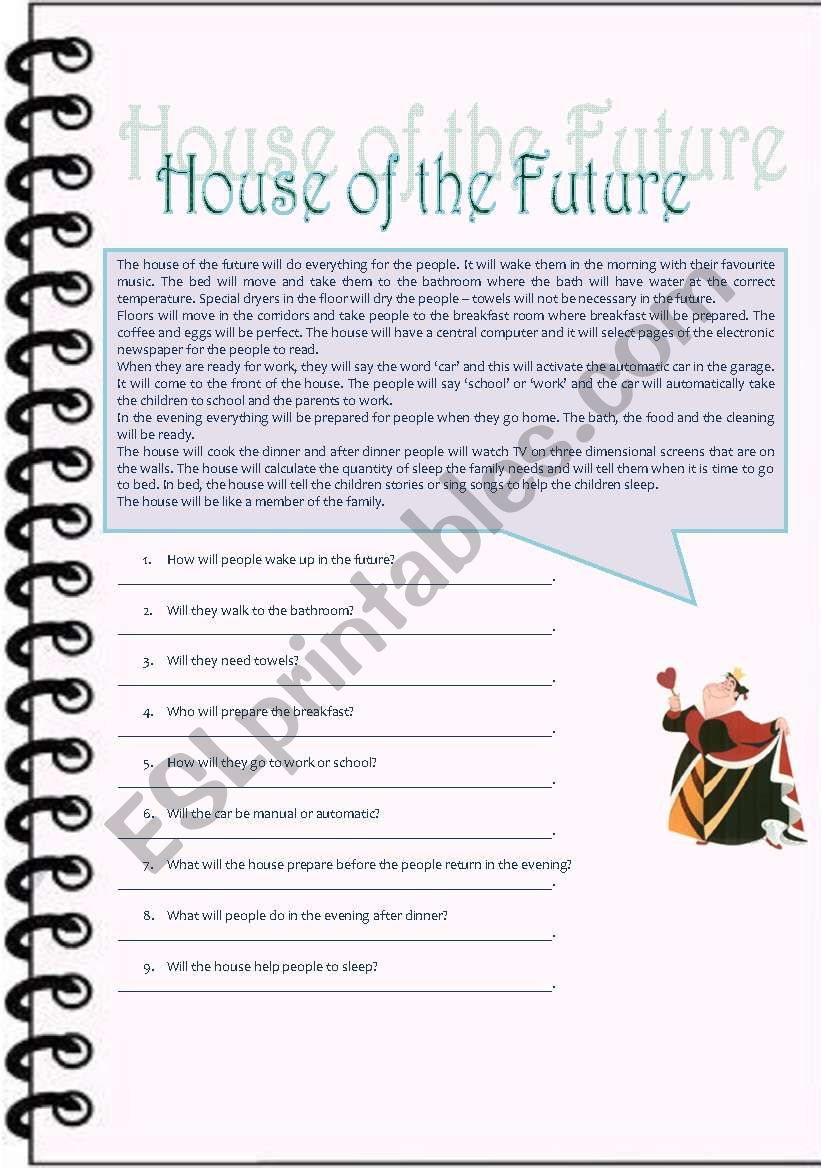 House of the future worksheet