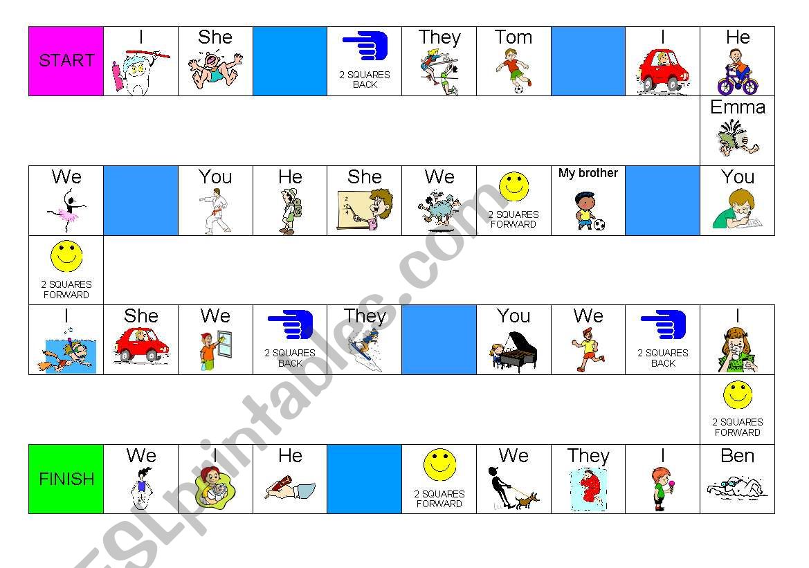 BOARDGAME FOR PRACTISING TENSES