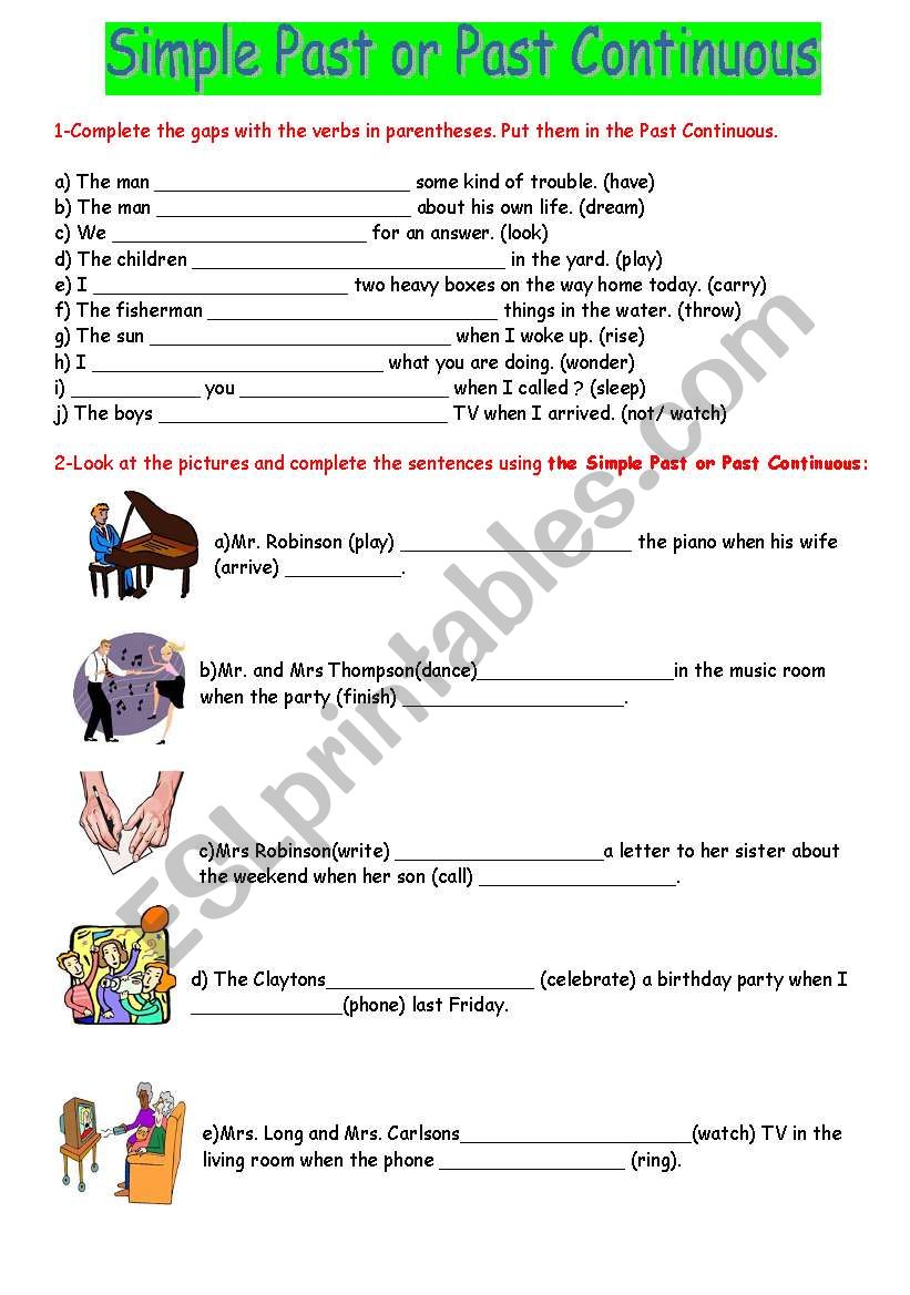 Simple Past  X Past Continuous Part 2