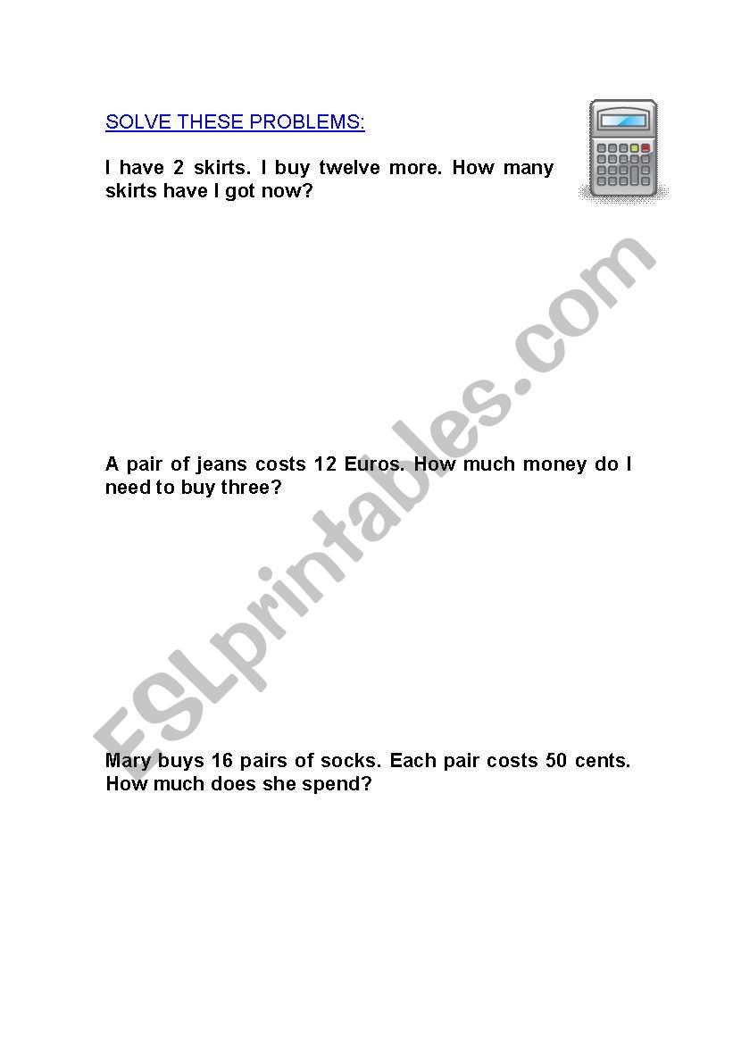 maths worksheet