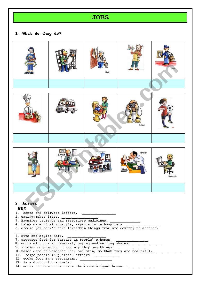 JOBS worksheet