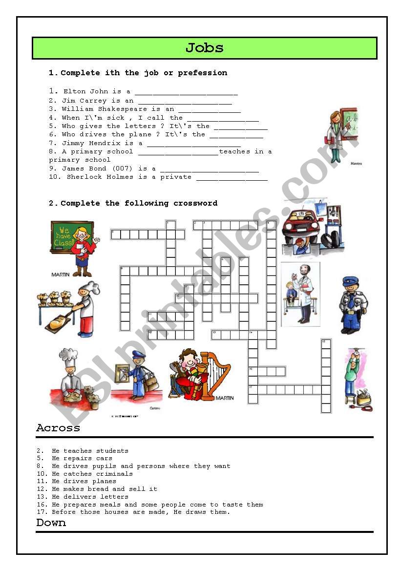 JOBS worksheet