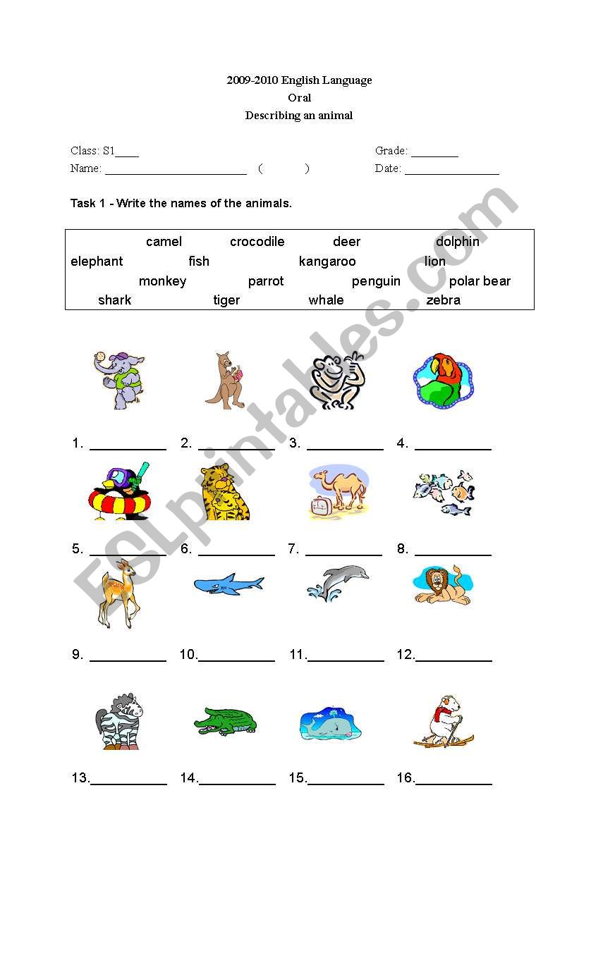 describing-animals-esl-worksheet-by-elamal