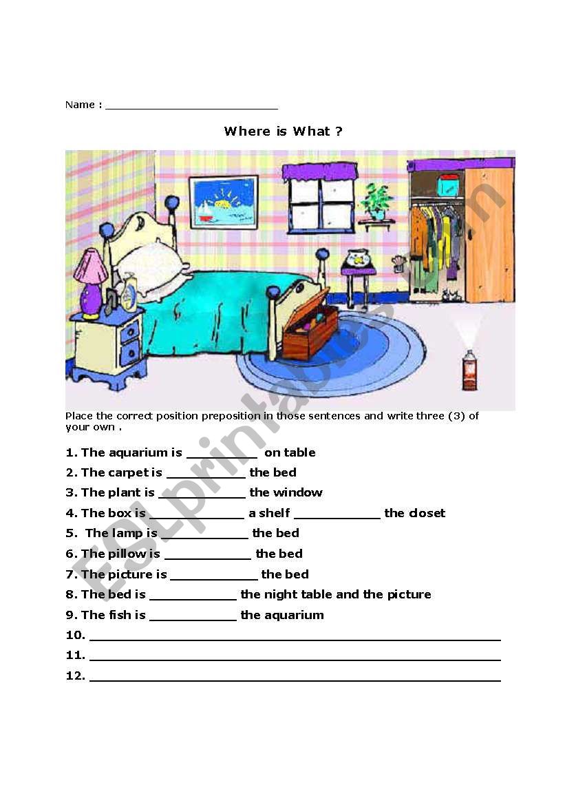 Where is What ? worksheet