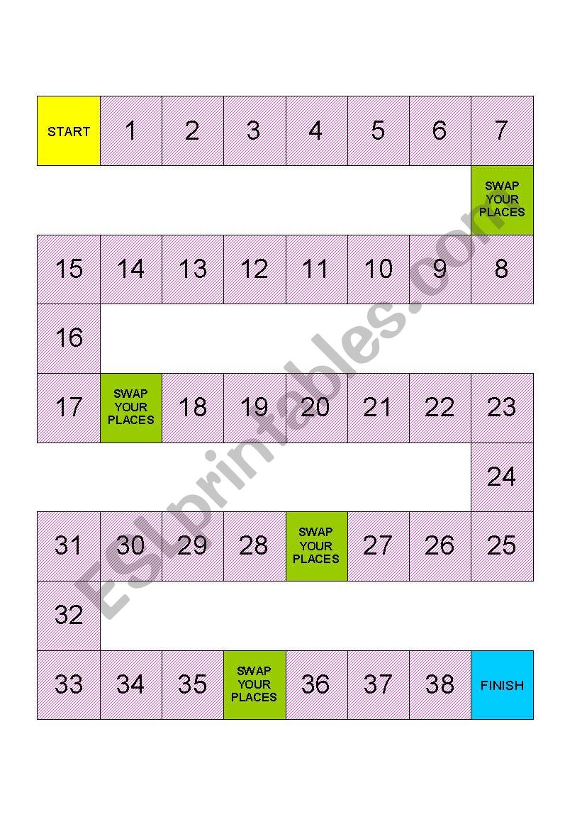 COMPARISON OF ADJECTIVES BOARDGAME