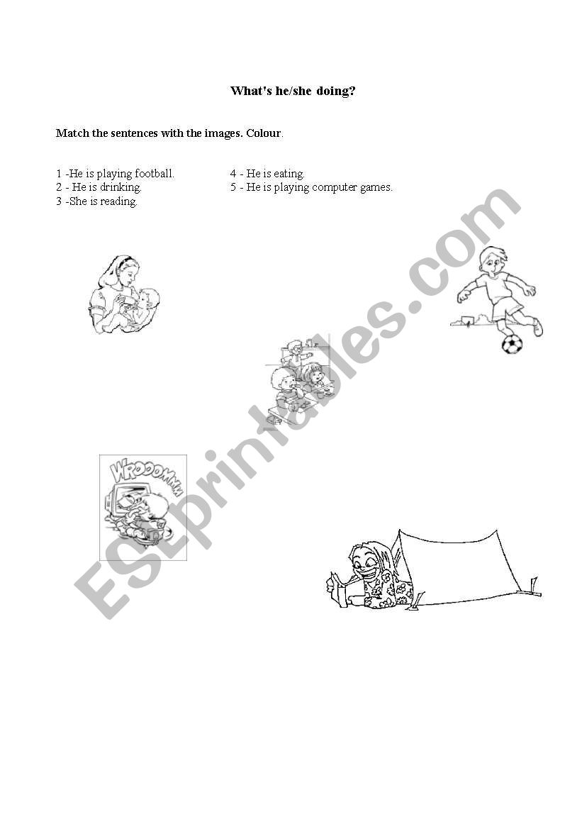  What is he/she doing? worksheet
