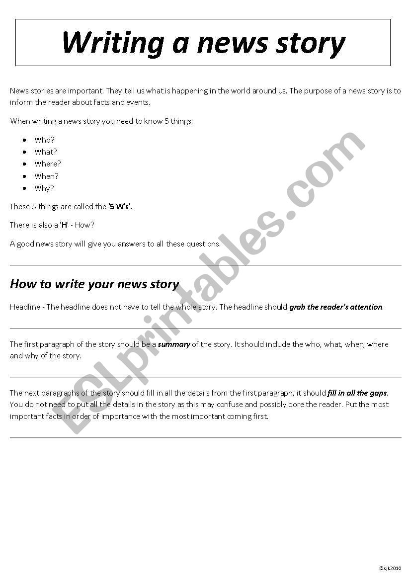 Creative Writing Part 2 worksheet