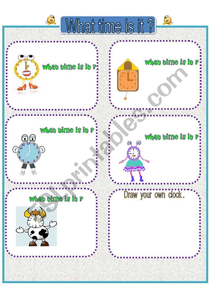 What time is it? worksheet