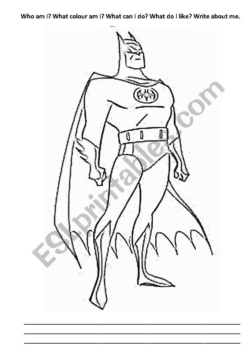 Batman worksheet