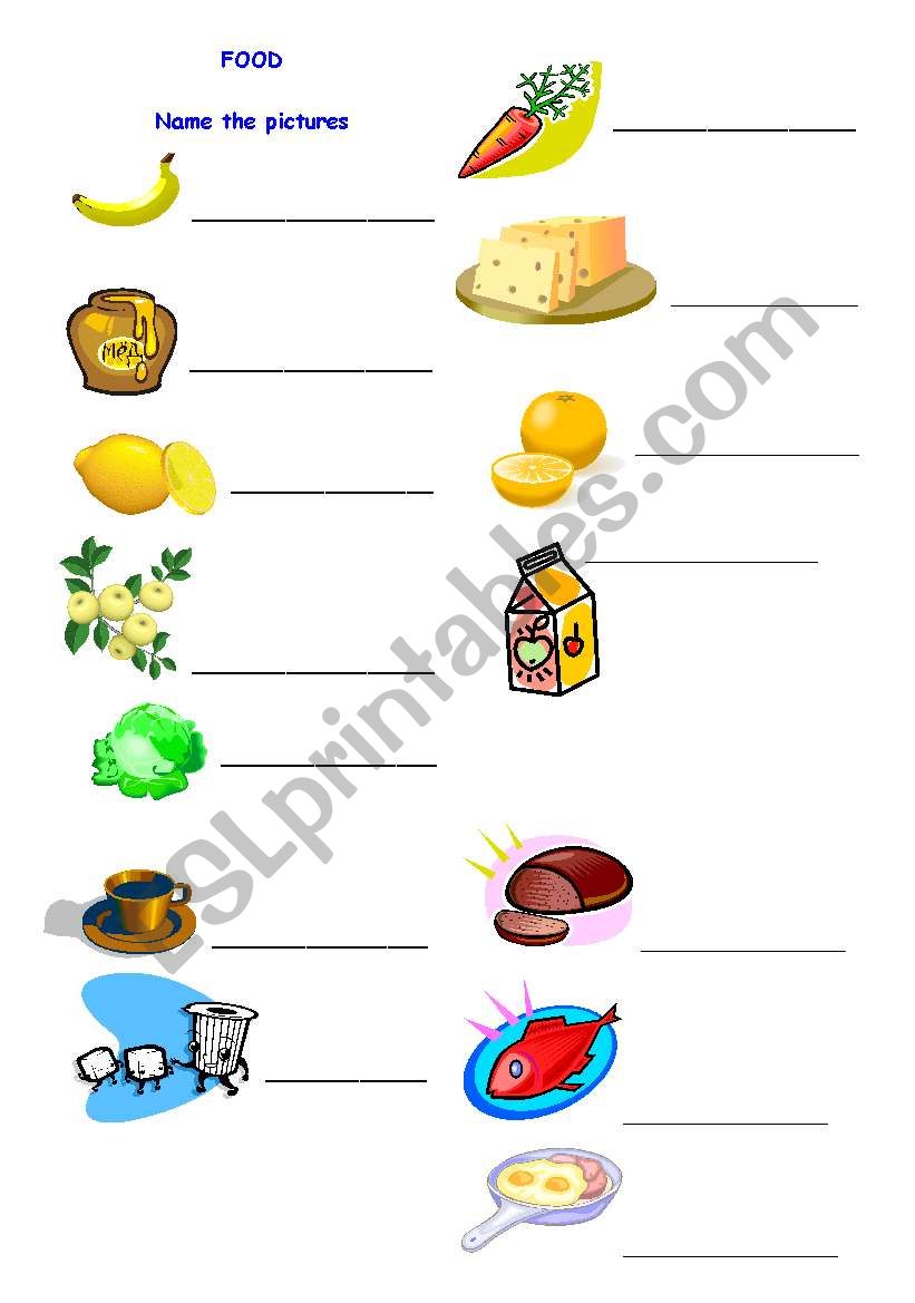 Food worksheet