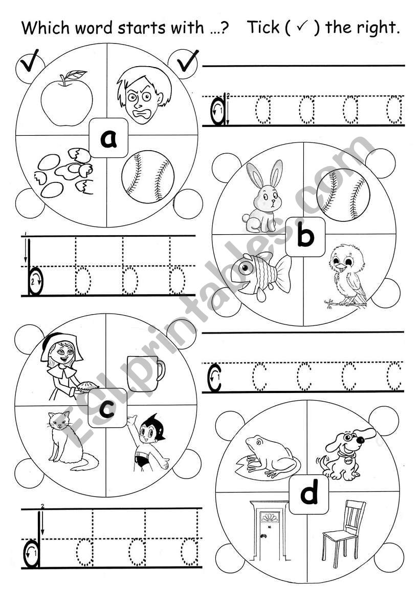 Which word starts with ...H worksheet