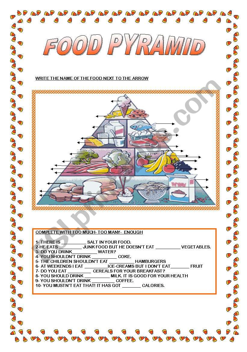 FOOD PYRAMID worksheet