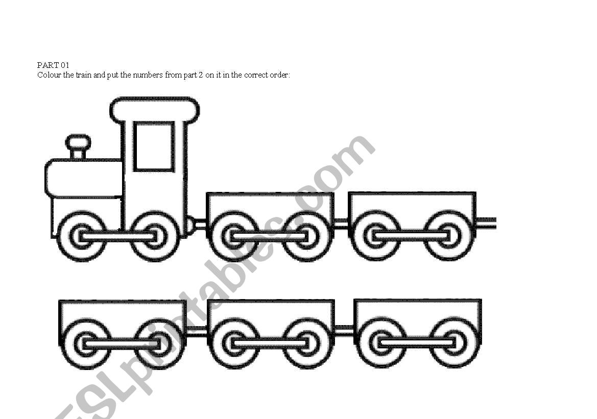 Train & Numbers worksheet