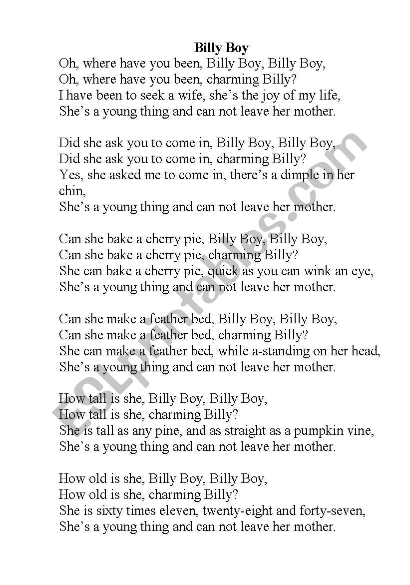 Billy Blunder Lyrics Children Lyrics ※
