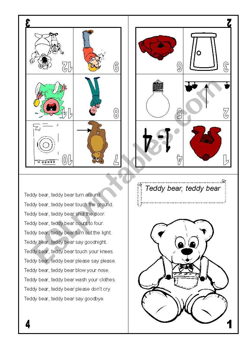 TEDY BEAR RHYME worksheet