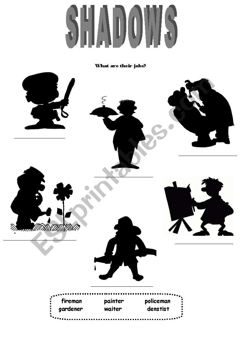 shadows worksheet