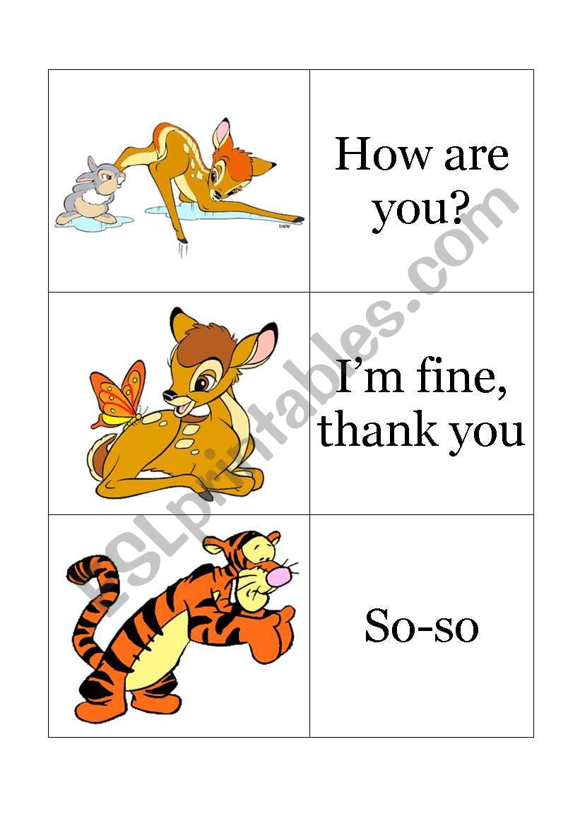 How are you? worksheet