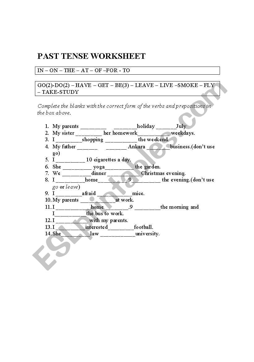 SIMPLE PAST TENSE AND SIMPLE PRESENT