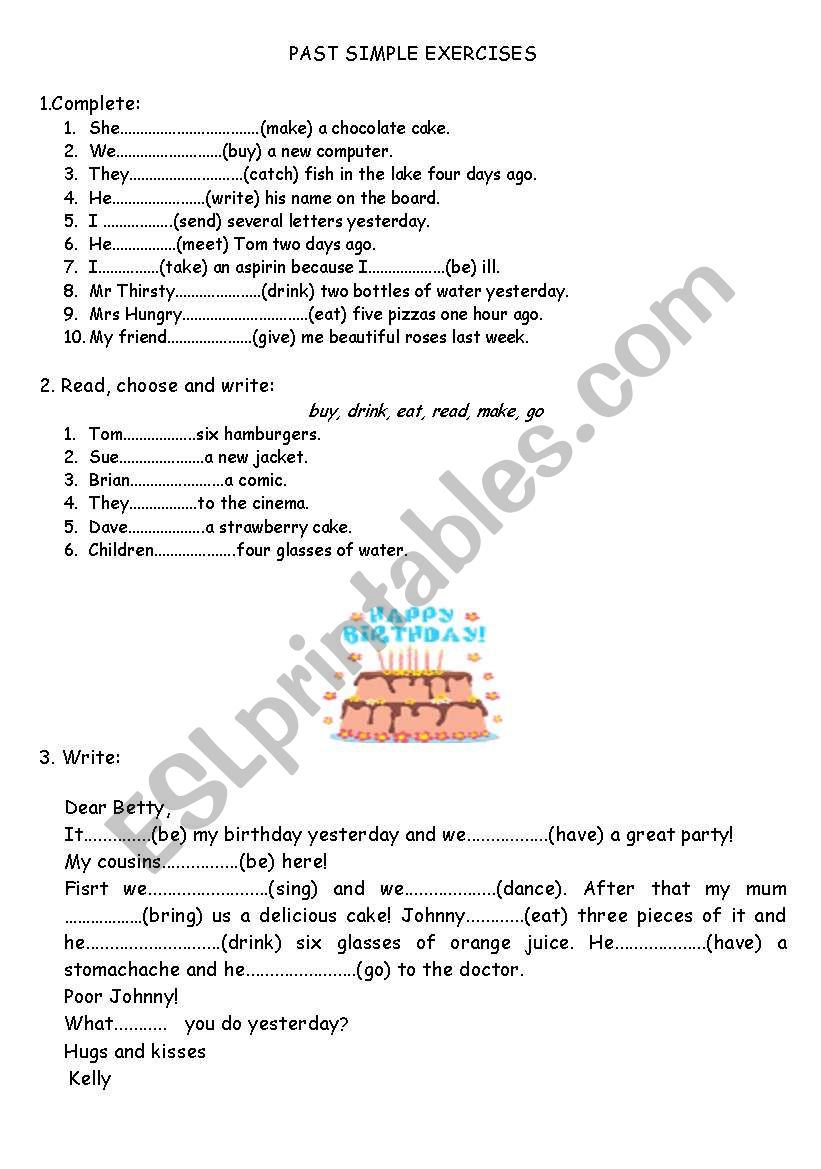 past simple worksheet