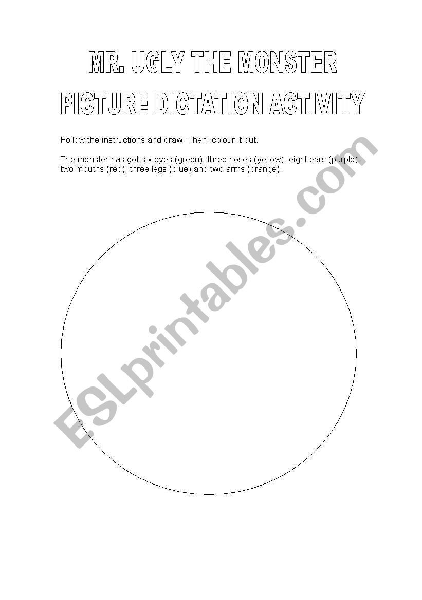 PICTURE DICTATION worksheet