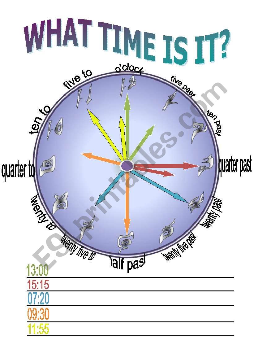 What time is it? worksheet