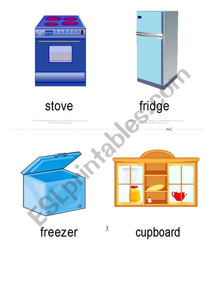 stuff in the kitchen 1 worksheet