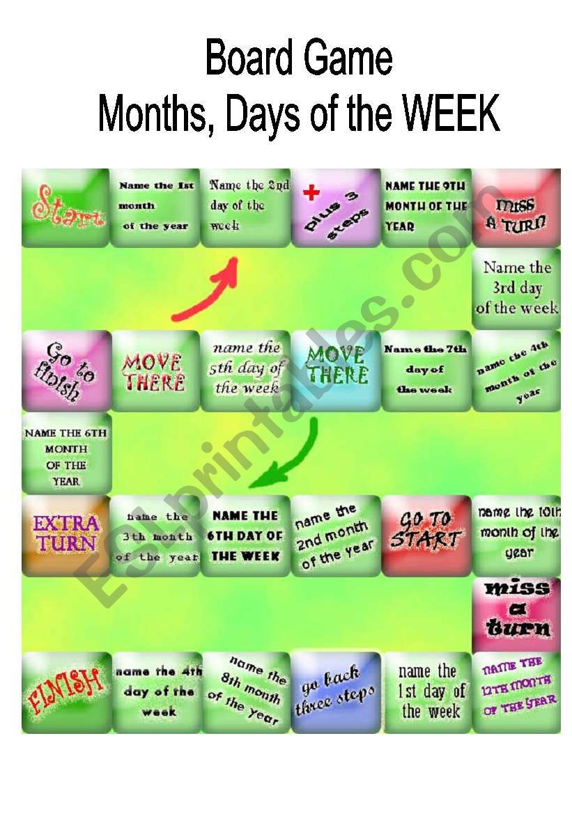 Months игры. Months Board game for Kids. Days of the week boardgame. Months Days Board game. Days of the week Board game.