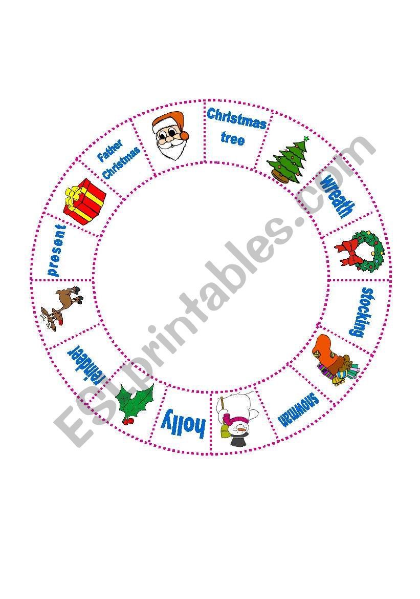 CHRISTMAS WHEEL worksheet