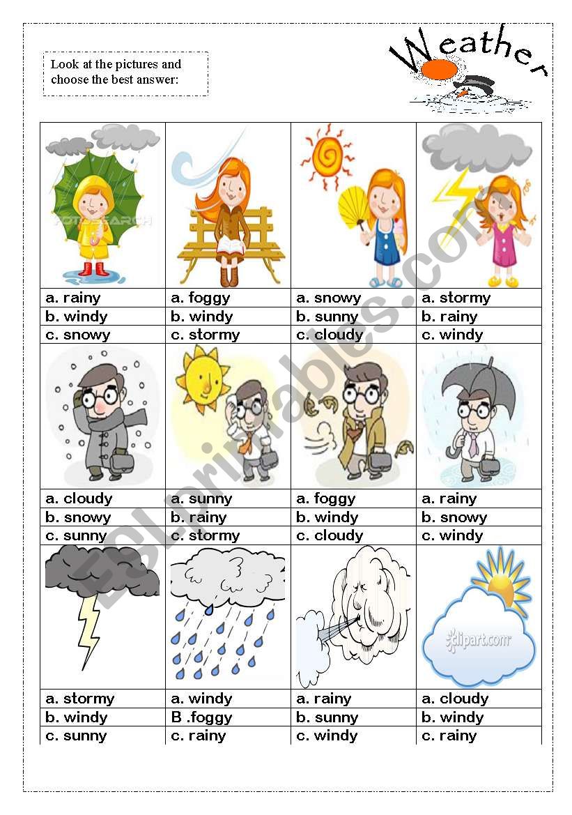 weather worksheet