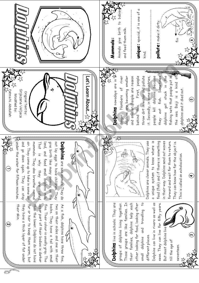 LetÂ´s Learn About Dolphins: Elementary Level (mini-book)