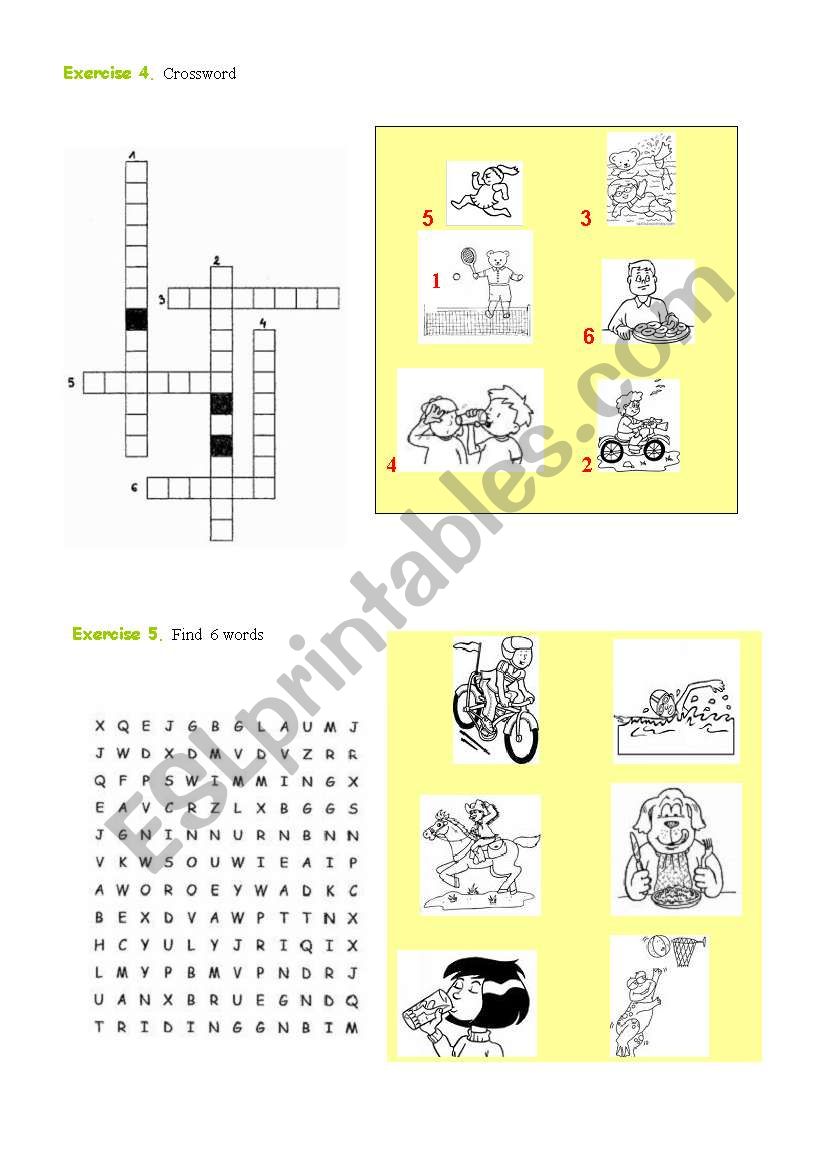 Actions/ Present Continuous worksheet