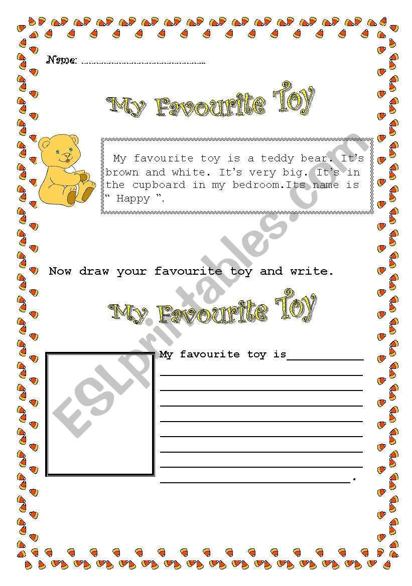 My Favourite Toy worksheet