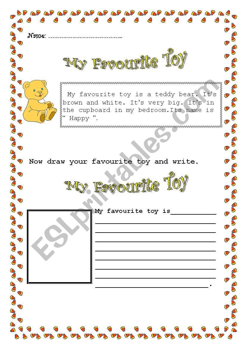 My Favourite Toy worksheet