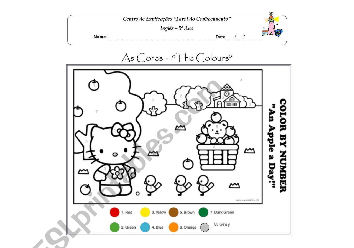 The Colours worksheet