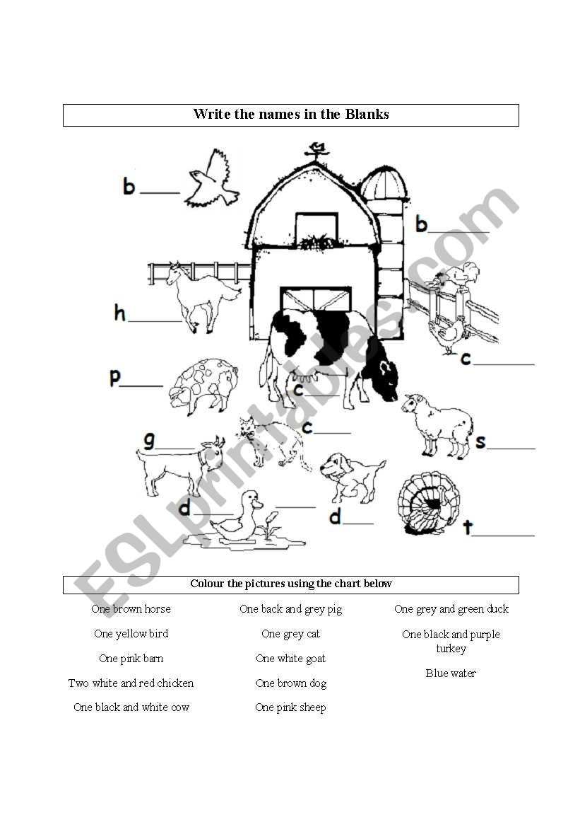 Farm Animals worksheet