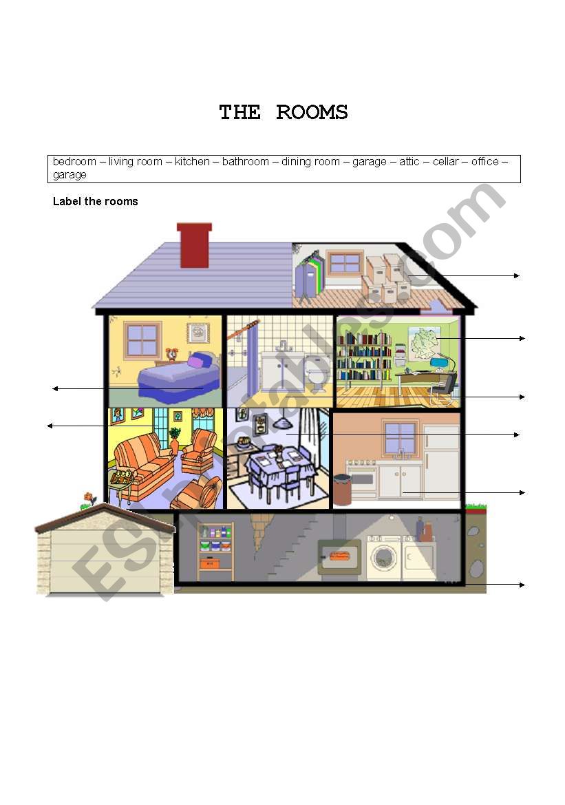 The rooms worksheet