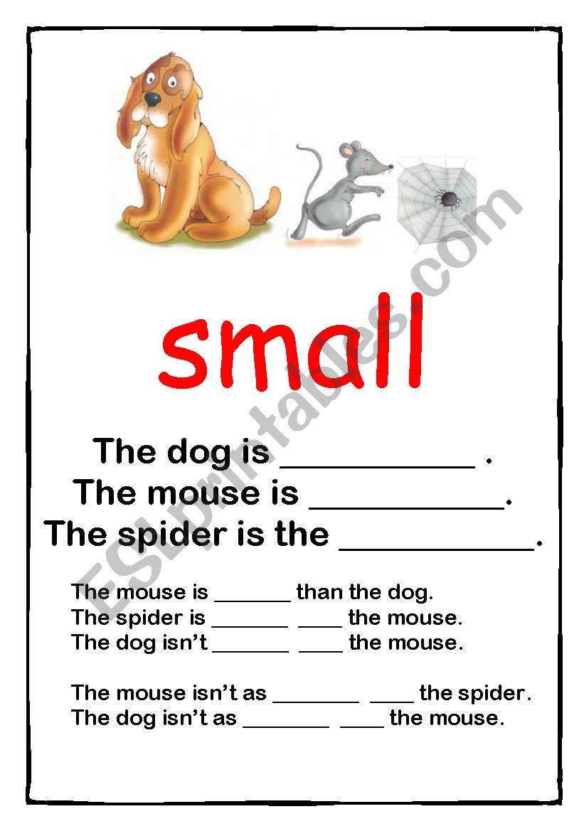 comparatives 3/3  small + tall + key