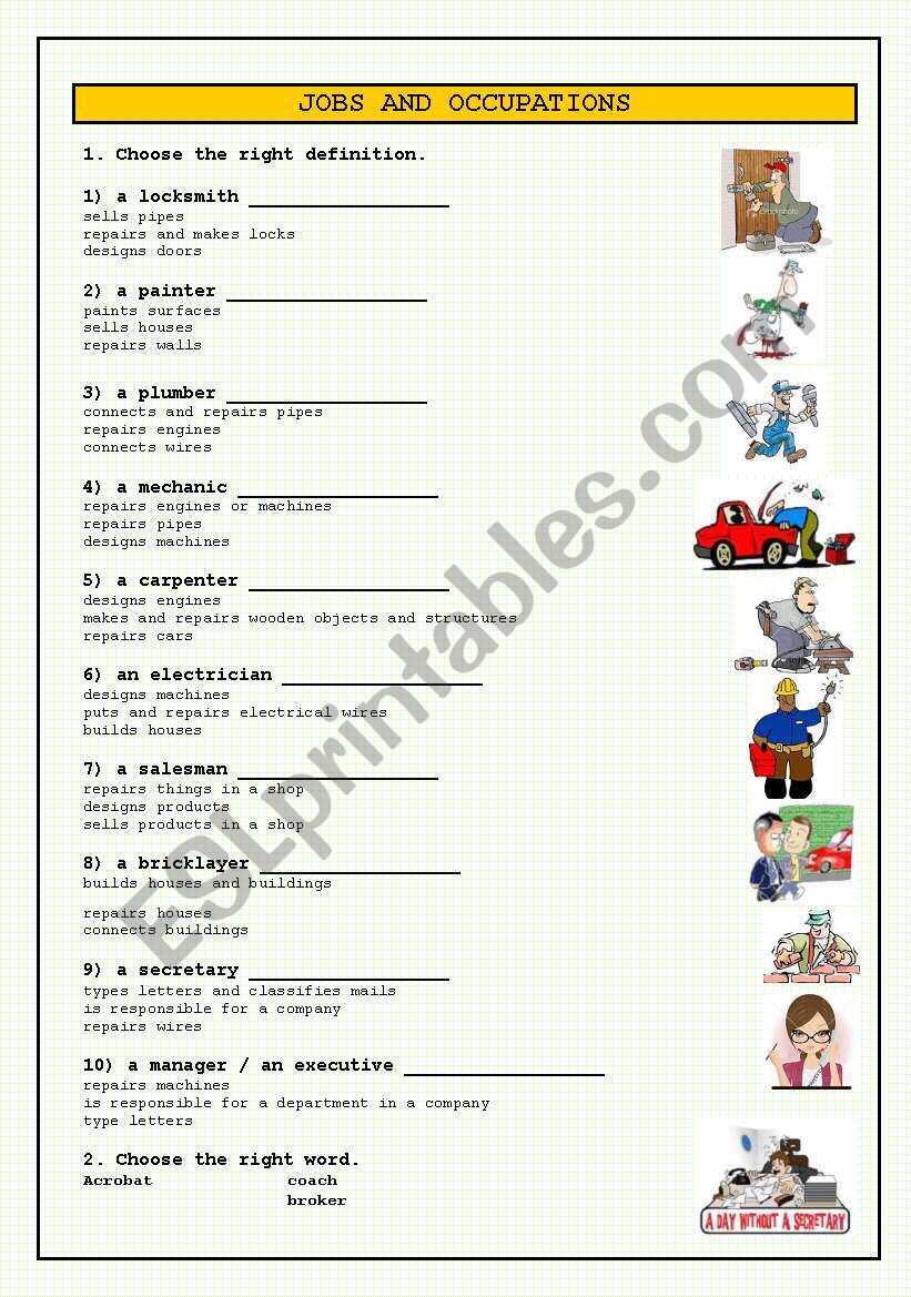 JOBS worksheet