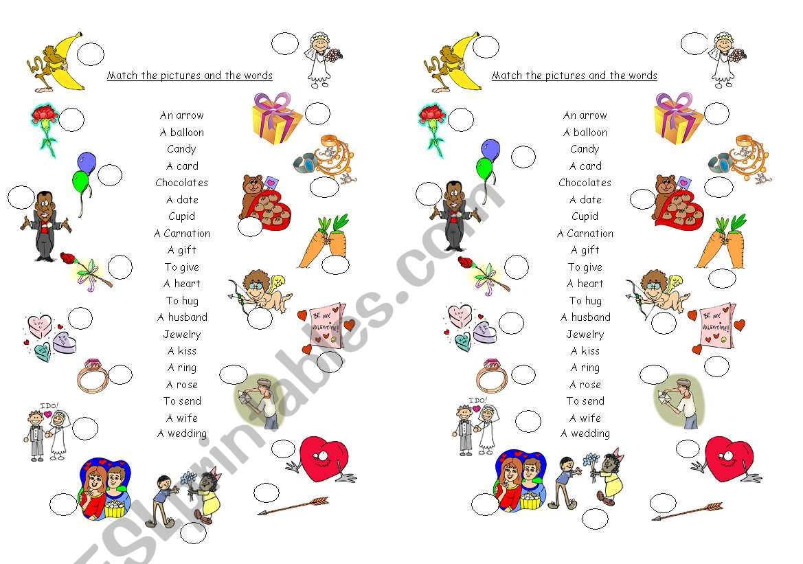 Valentines Day Match-making worksheet