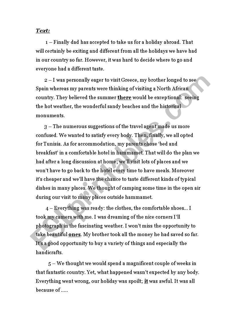 english test worksheet