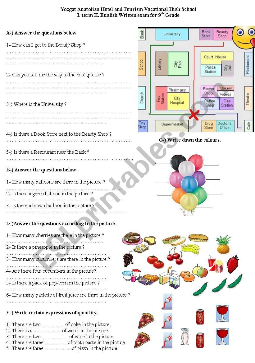 giving directions,telling the time and date,how many-how much