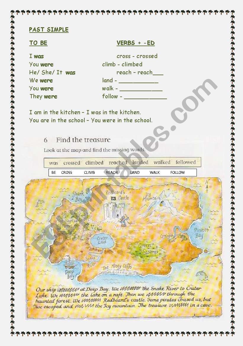 Find the treasure worksheet