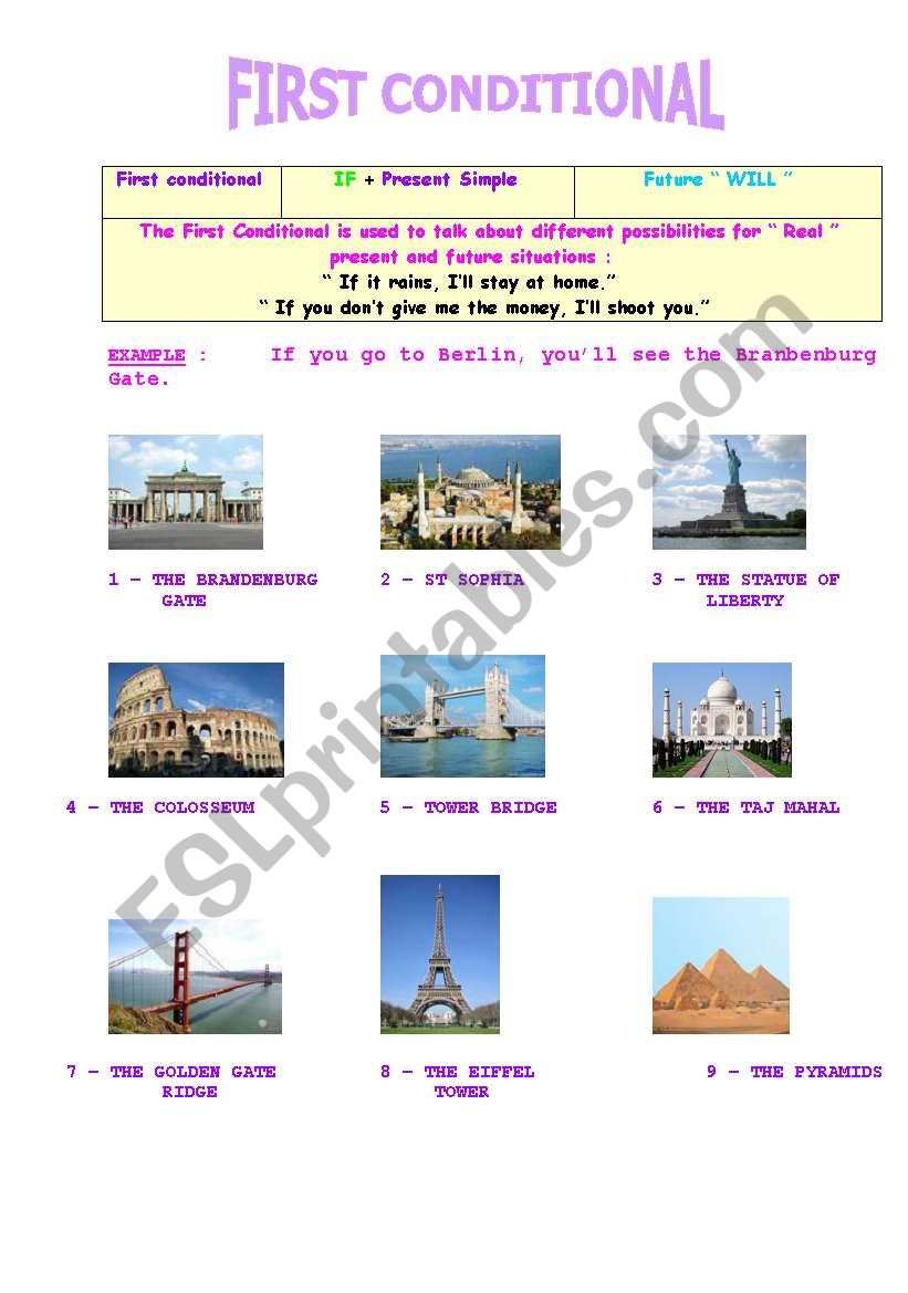 First Conditional worksheet