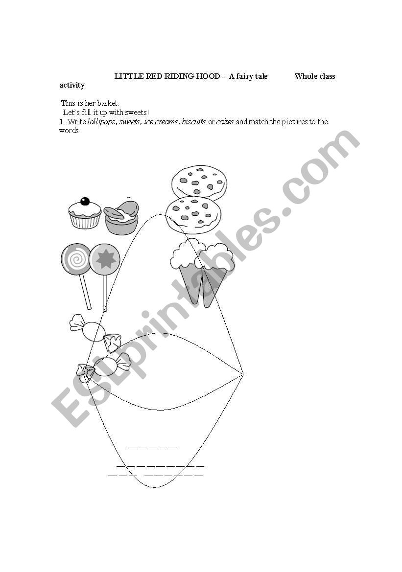 Little Red Riding Hood worksheet