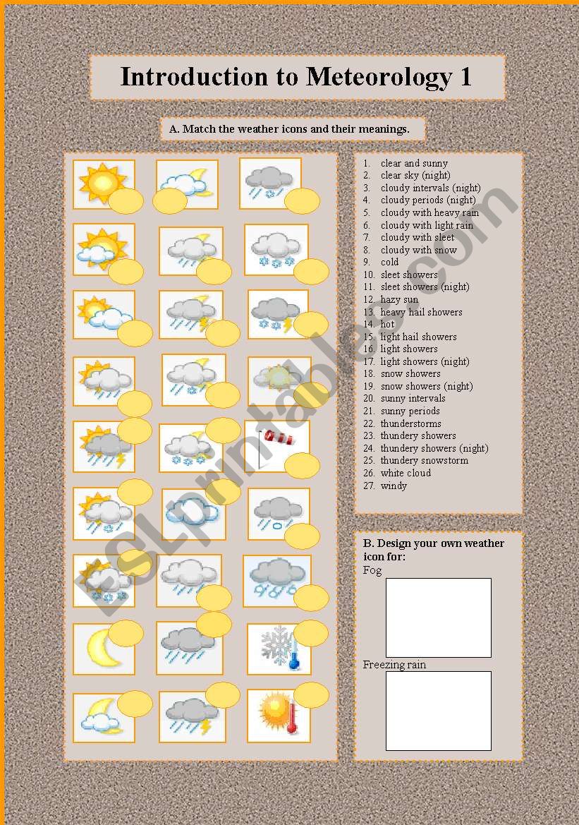 Introduction to Meteorology worksheet