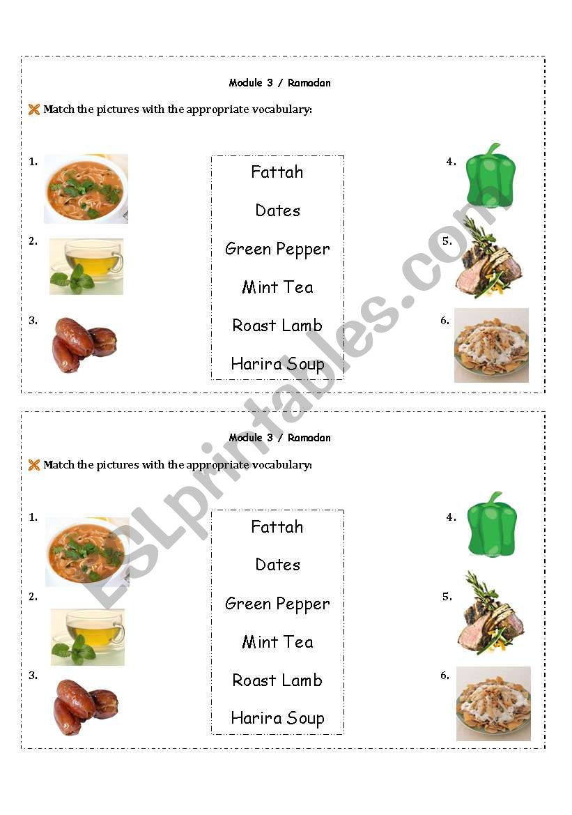 Ramadan worksheet