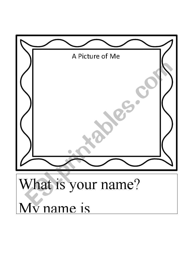 A Picture of Me worksheet