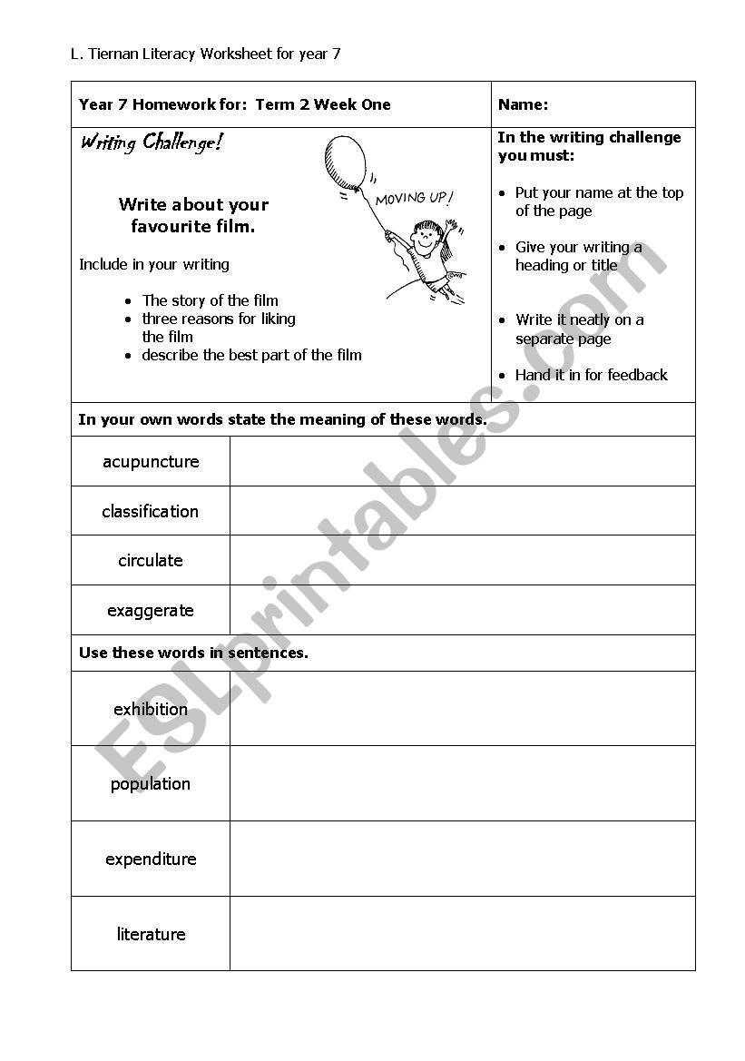 revision and vocabulary practice